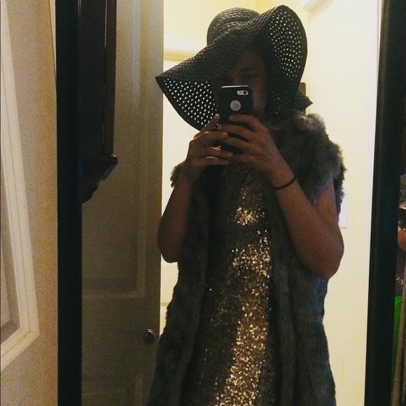 Esley Small Gold Sequin Open Back Tank Short Dress - Picture 12 of 16